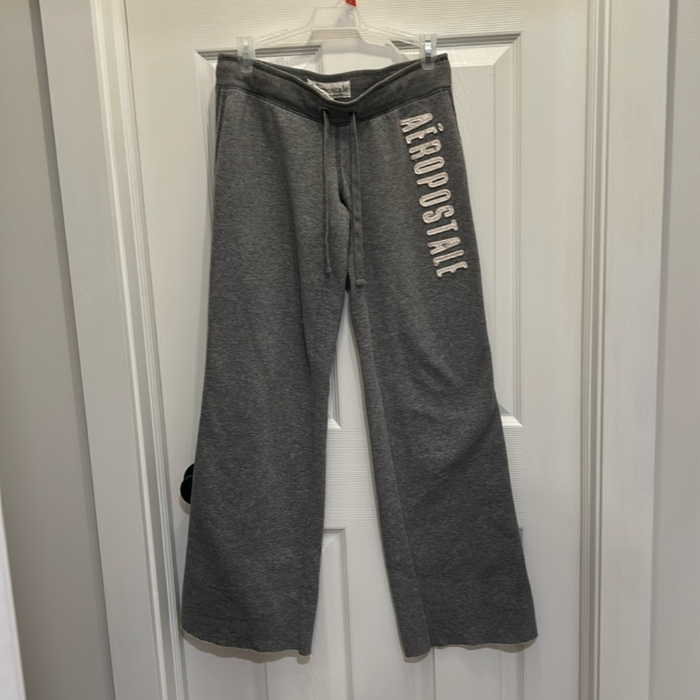 AEROPOSTALE Grey Sweatpants With Drawstring SIZE: X-Small